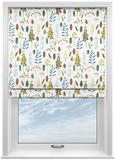 Amala, Teal - Twist&Fit Roman Blind